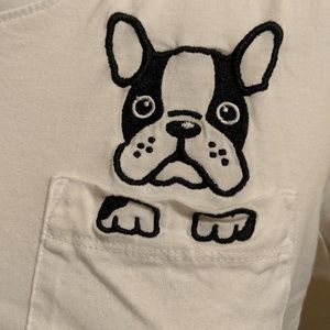 Boston Terrier Dog Pocket Tee Crop Top